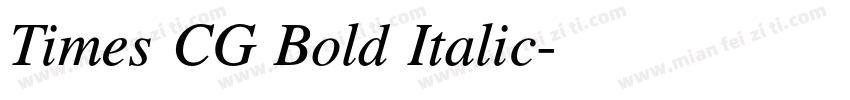 Times CG Bold Italic字体转换